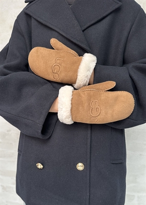 W Shearling UGG Embroider mitten Chestnut UGG